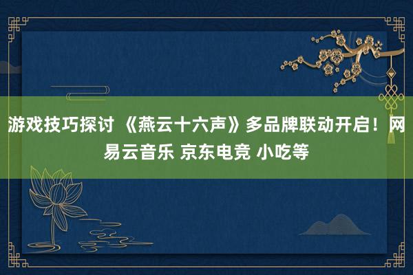 游戏技巧探讨 《燕云十六声》多品牌联动开启！网易云音乐 京东电竞 小吃等