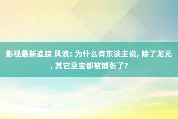 影视最新追踪 风浪: 为什么有东谈主说, 除了龙元, 其它至宝都被铺张了?