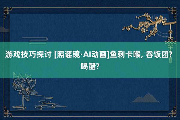 游戏技巧探讨 [照谣镜·AI动画]鱼刺卡喉, 吞饭团? 喝醋?